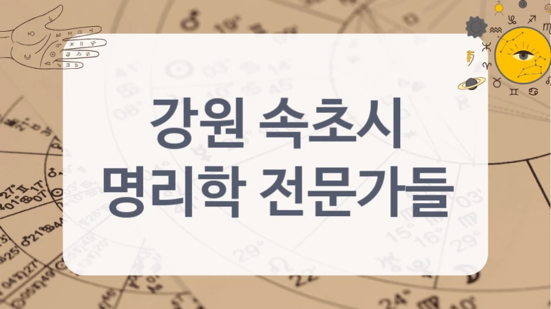 강원 속초시
명리학 전문가들