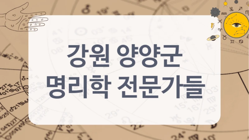 강원 양양군
명리학 전문가들