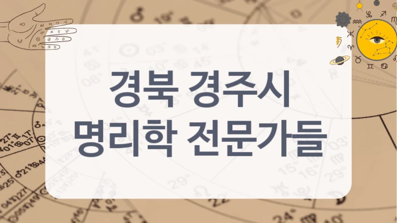 경북 경주시
명리학 전문가들