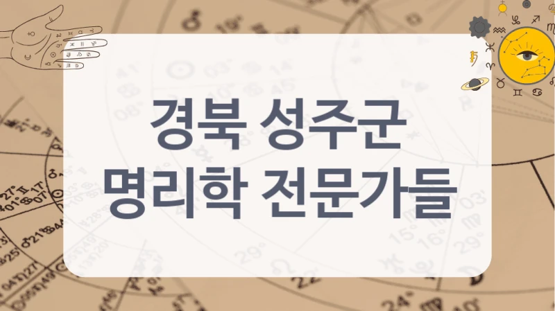 경북 성주군
명리학 전문가들