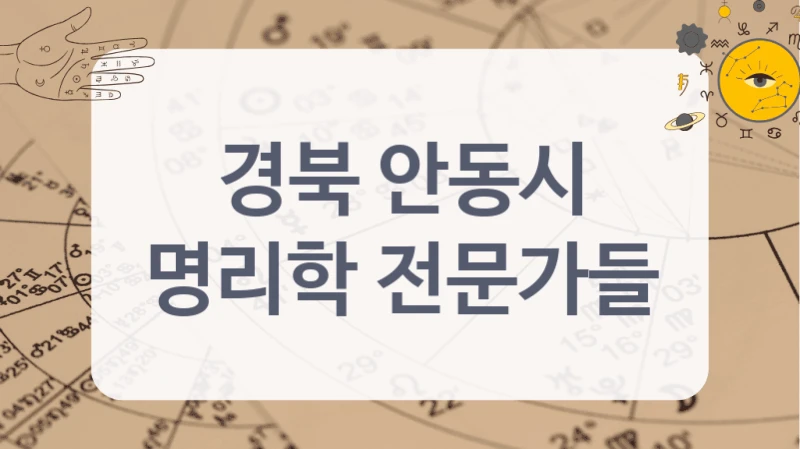 경북 안동시
명리학 전문가들