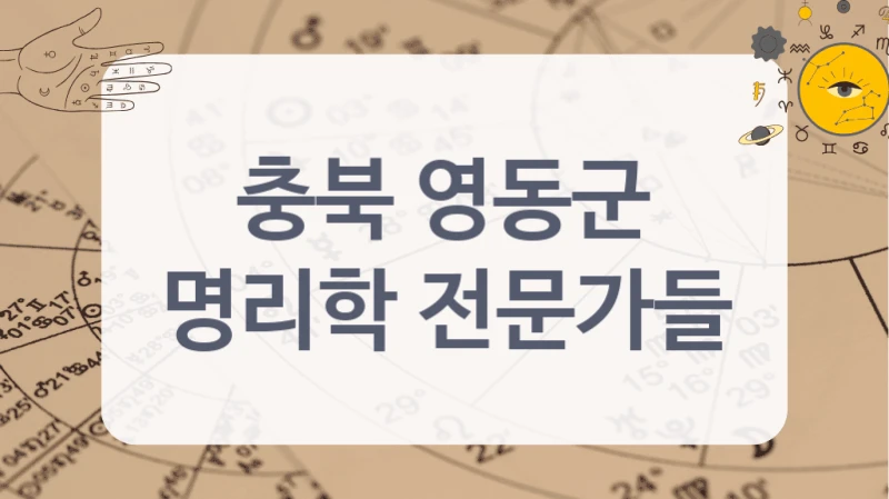 충북 영동군
명리학 전문가들