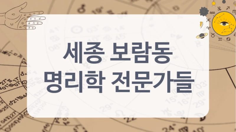 세종 보람동
명리학 전문가들