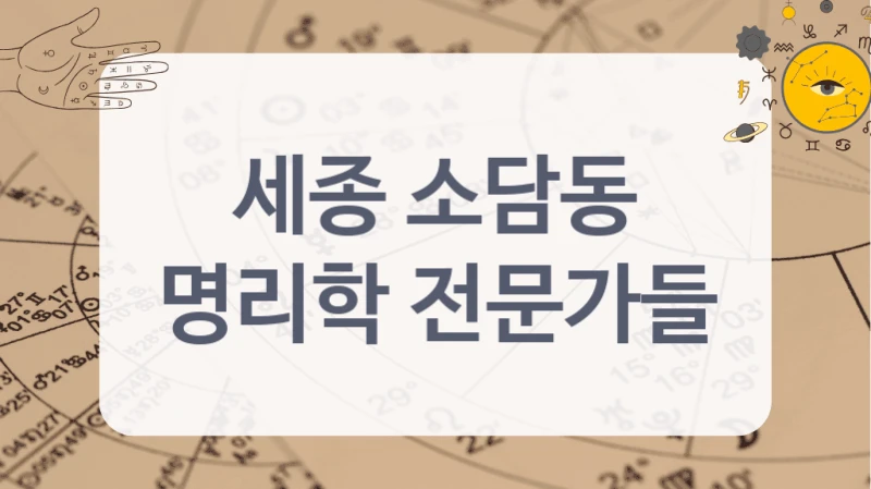 세종 소담동
명리학 전문가들