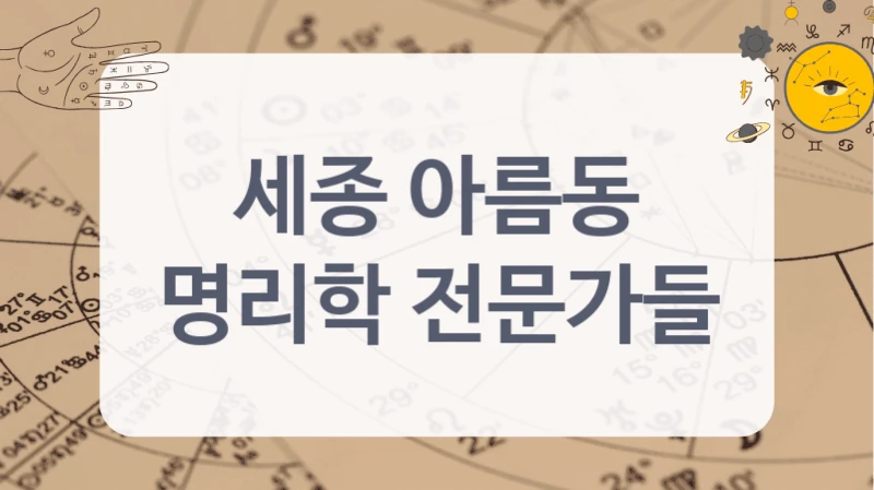 세종 아름동
명리학 전문가들