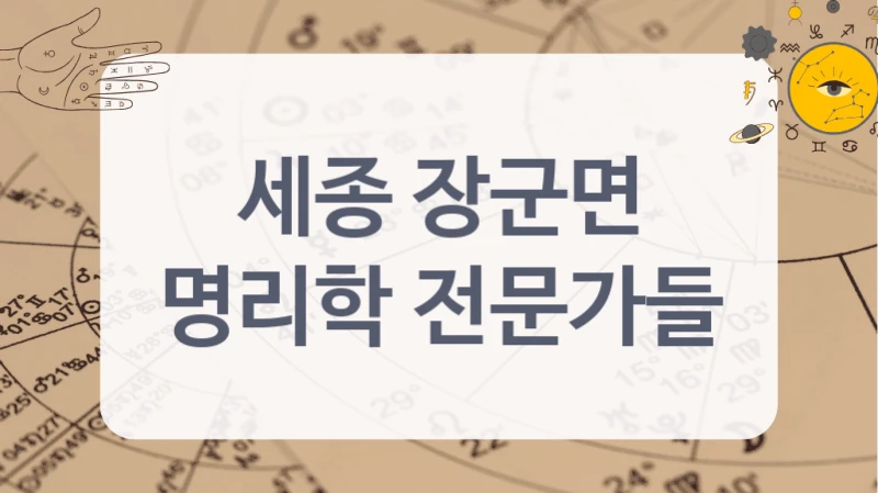 세종 장군면
명리학 전문가들