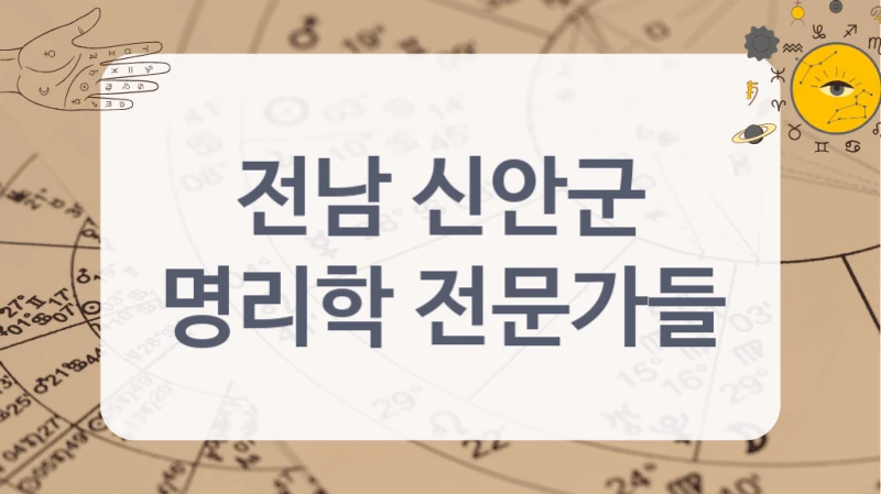 전남 신안군
명리학 전문가들