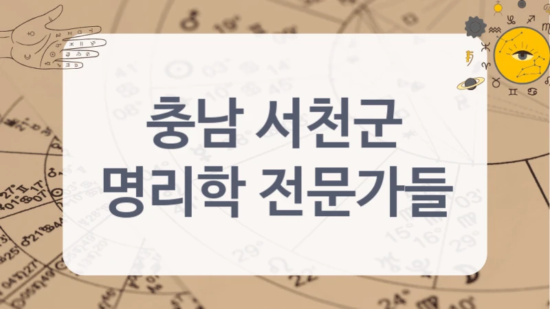 운세에 관심 있다면? 충남 서천군 전문 명리학자 정리했습니다